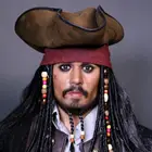 hotsale famous Hollywood movie character captain jack life size silicone wax statue