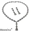 Hermosa Jewelry Sets Necklace Earrings Sapphire Amethyst Garnet Peridort Blue Mystic Topaz Silver Plated