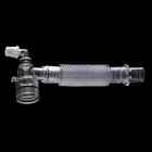 Disposable medical breathing circuit double swivel catheter mount with gas sampling port (extendable tube)