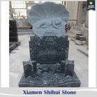 Chinese Natural Stone Blue Pearl Granite Headstone,Monument,Tombstone For Funerary Garden & Cemetery