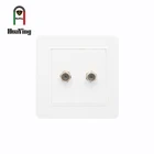Dual twin satellite wall plate socket flush faceplate sky satellite outlets