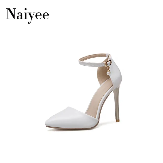 2018 wholesale elegant wedding pearl shoes women stiletto high