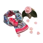 Custom logo print ladies silk scarf 90x90