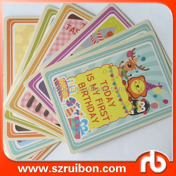 baby milestone cards with packing box,baby shower gift cards