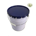 10 liter paint barrels white coating metal pail for paint packaging with handle