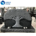 Best Price High Quality Granite Carved Tree Shaped Headstone,Engraving Tree Headstone,Gravestone Monument