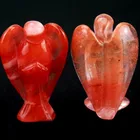 Glass Crystal Glass Wholesale Cheap Carved 50mm Little Red Glass Crystal Angel Figurines