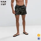 Clothing manufacturer custom design top quality camo mens swim shorts 2019