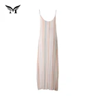 Eco friendly stylish linen rayon spaghetti strap latest women dresses sexy designs pictures