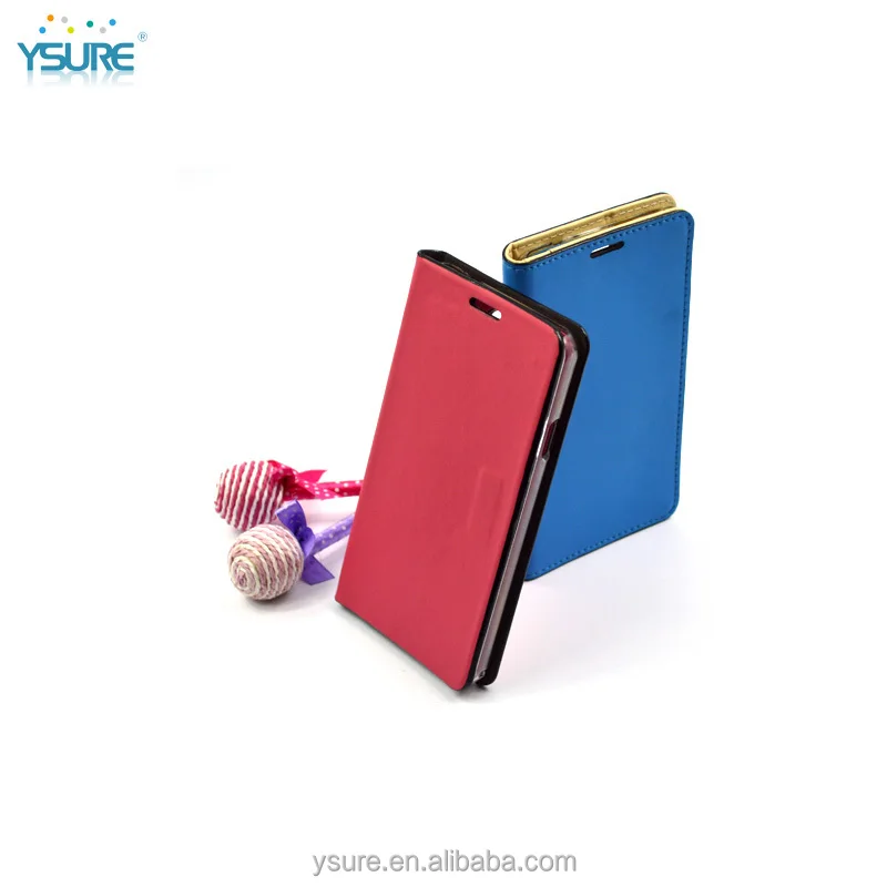 Simpler than Simple Pure Color Design Leather Phone Case For Alcatel One Touch POP C5 With Plaid Pattern Lining