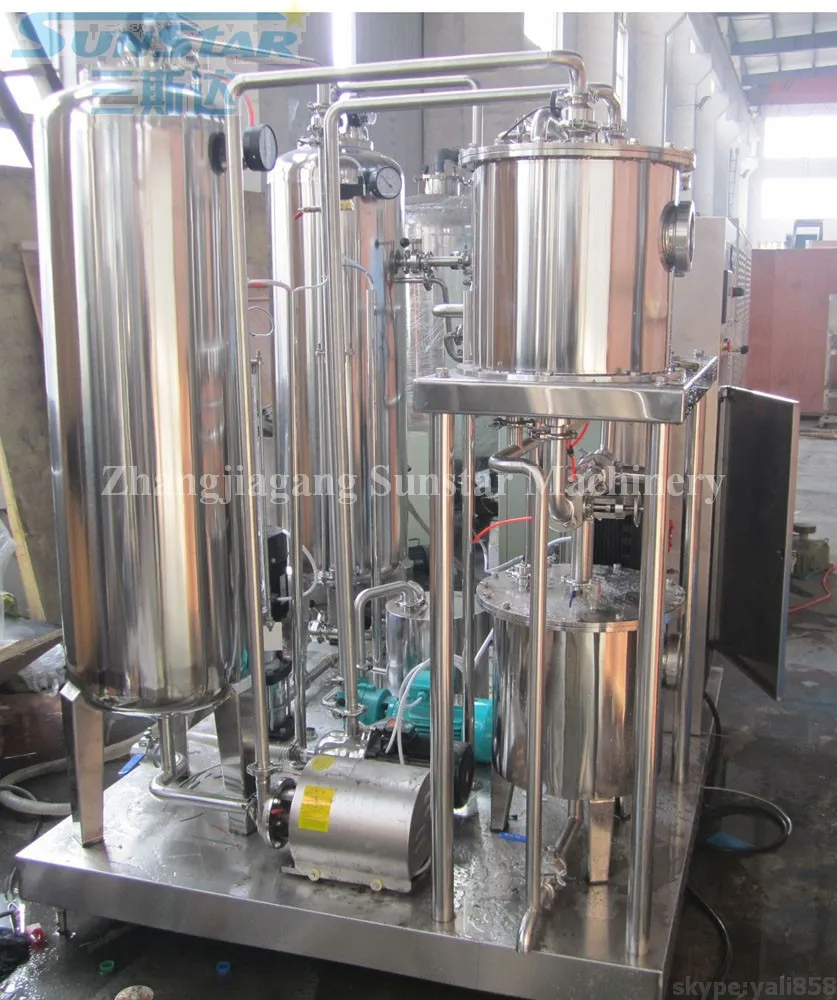 Automatic Carbonated Soft Drink Making Machine Carbonating Machine For