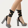 China Cheap Custom made Sexy Girls latest chunky wedge heel women Platform Sandal