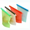 High Quality Custom Reusable Silicone Plastic Packaging Food Zip Silicon Freezer Fresh Vegetable Storage Bags