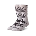 3 Pairs Unisex Weed Leaf Printed Skateboard Socks Tie Dye Colorful