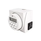 7 Day Weekly Heavy Duty Dual automatic Digital Programmable Timer switch digital with 2 outlets for indoor lights