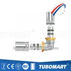 DZR brass factory press fitting TM-120 equal 90 degree elbow for pex-al-pex gas piping system Standard AS ISO