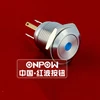 ONPOW 16mmstainless steel push button switch(GQ16F-10D/JL/S) CE, RoHS