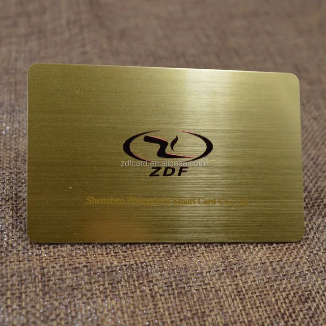 metallic finish plastic pvc business card with hot-stamping foil