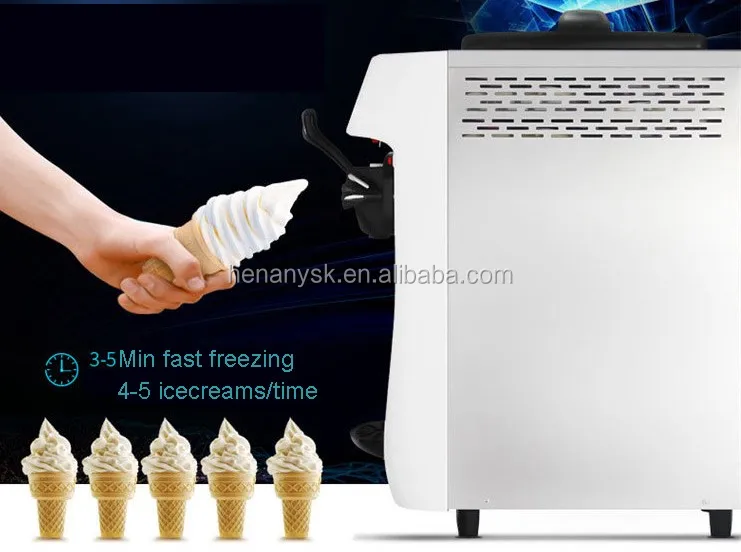Hot Sale Small Smart Table Top Soft Ice Cream Maker Machine With Low Price