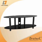 2014 New Economy Tempered Glass and Metal TV Stand