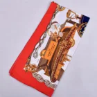 Elegant Printed Cotton Scarf Religious Style Pattern Print Super Size Large Square Twill Cotton Scarf