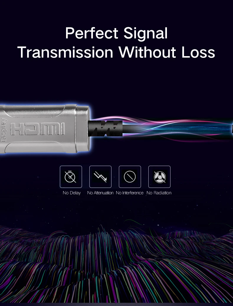 100 meters ultra slim high speed 18gbps 2.0 fiber hdmi cable for HDTV hone theater - ANKUX.COM