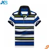 OEM 65% polyester 35% cotton blend pique dry fit short sleeve embroidery stripe yarn dyed print men polo shirt