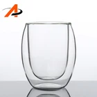 china blown clear cafe latte espresso coffee glass cup with logo