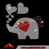 lovely elephant rhinestone transfers for Valentine's Day