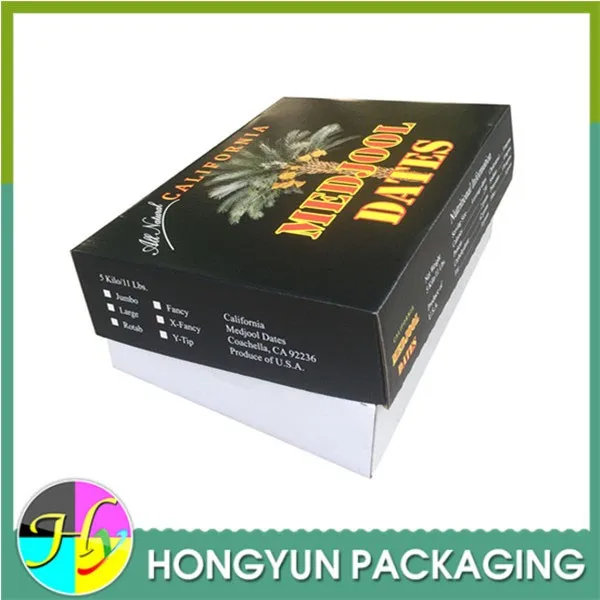four color printing cardboard carton box fruit packaging with