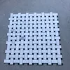 Classical basketweave marble mosaic white and black tile wall floor decoration