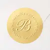 High Quality Color Printed Private logo Gold Foil Embossed Label Sticker