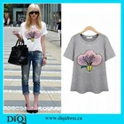 Wholesale bulk clothing 100% cotton t-shirts tee shirt woman