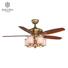Fan Decorated Fan Retro Decoration 65W 5 Solid Wood Blades Rustic Design Ceiling Fan With Light