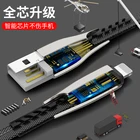 2019 新亜鉛合金フラット携帯電話タイプ C 急速充電 Usb 充電データケーブル Iphone のためのアンドロイド