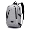 Wholesale Price Fashion Anti Theft Backpack Blue/Black/Grey Canvas Laptop Backpack Bag Bag