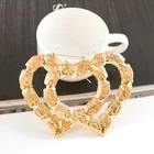 Latest New Design 18K Gold Plated Jhumka Earrings Big Hoop Bamboo Earring Round Circle Bamboo Hoop Earrings