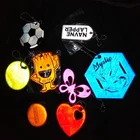 custom soft PVC tassels reflective safety keychain hanger for bags