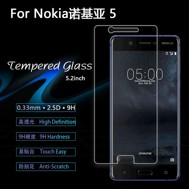 0.3mm 2.5D high transparency new premium glass screen protector for nokia 5 tempered glass film
