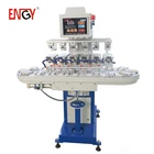 Dongguan machines manufacturer new 6 color pneumatic Pad Printer With Rotary Conveyor Belt pad printing machine