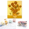 DIY Australia Van Gogh Sunflowers Oil Painting By Numbers On Canvas For Living Room
