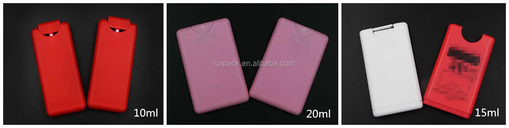 20ml empty spray bottles pp plastic card shape bottle with
