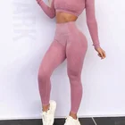 Womens Elastic Activewear Multi Color High Waist Yoga Pants 9/10 Nylon Hip lifting abdomen Sports Leggings