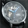 Black/Silver/Gold Stock Hand Wind Mechanical Watches Men