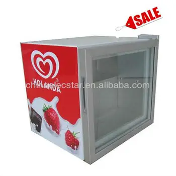 55l Countertop Impulse Glass Door Display Freezer Refrigerator