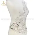 DRA-003 Elegant rhinestone Applique with crystal stone for women's bridal evening dance wear dress