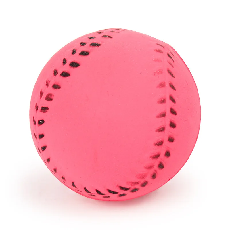 Leather scouring rubber solid dog toy fluorescent elastic pet toy ball 4.5CM small solid ball