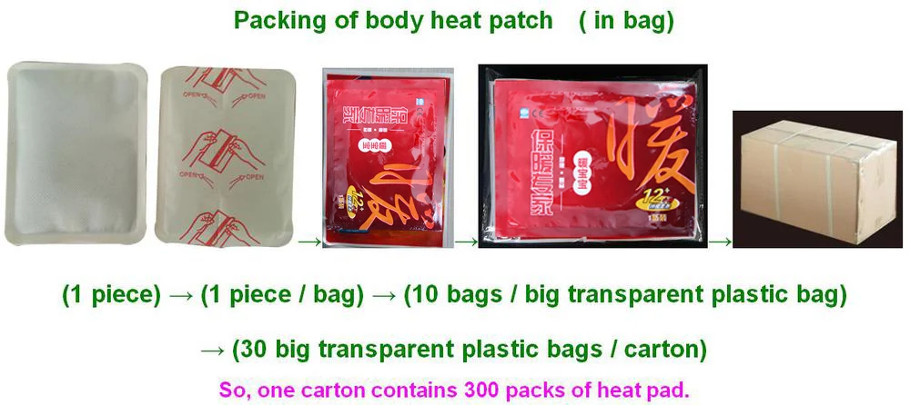 disposable instant magic medical menstrual full body warmer heat patch/heating warm womb hot pad for winter packaging