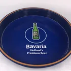 good quality custom logo ABS 36CM round plastic beer tray .party beer tray antislip serving tray