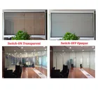 White smart glass film for office partition and bathroom privacy